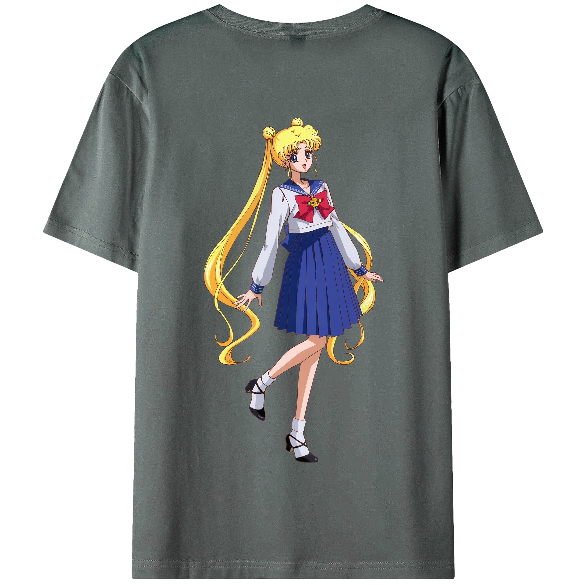 （画像用） 美少女戦士セーラームーン 愛野 美奈子 あいの みなこ Sailor Moon Aino Minako 綿100％半袖Tシャツ（背面プリント）